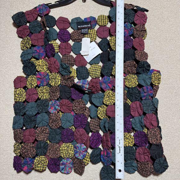 NOS Vintage Patchwork Vest Large Notations Quilt Pattern NWT Rare - Picture 7 of 9